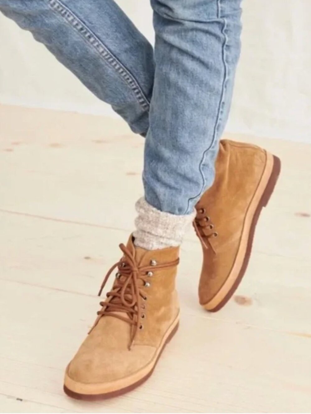 Jenni Kayne Canyon Suede Brown Boot Sz 37 / 7